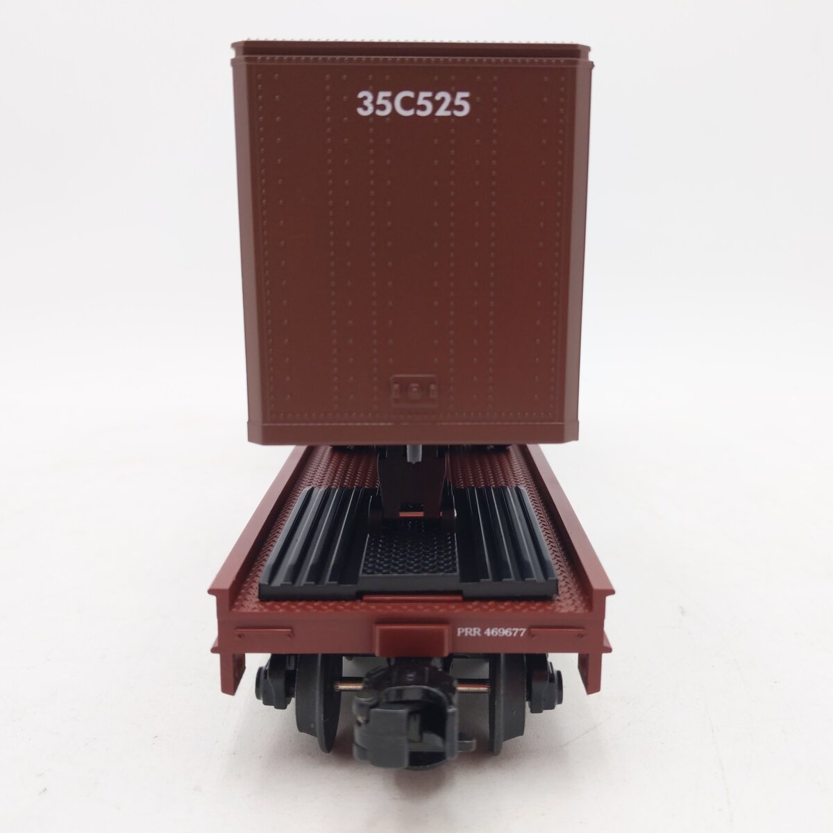 MTH 20-98104 O Gauge Pennsylvania Flatcar #469677 with Pennsylvania Trailers LN/Box