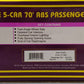 MTH 20-6598 Union Pacific 70' Streamlined Passenger 5-Car Set LN/Box