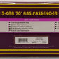 MTH 20-6598 Union Pacific 70' Streamlined Passenger 5-Car Set LN/Box