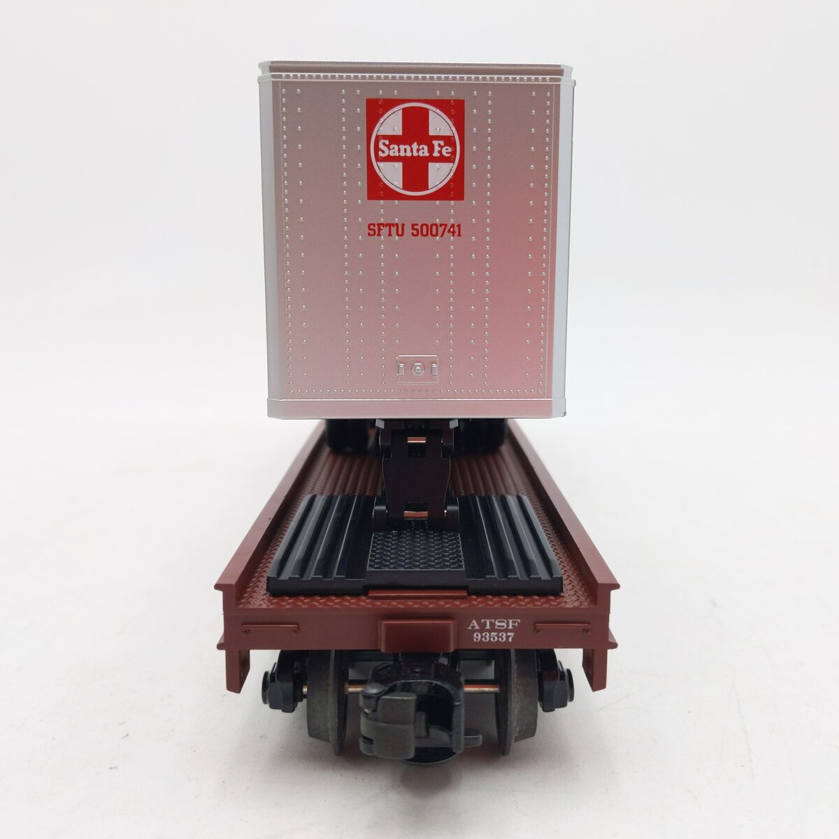 MTH 20-98111 Santa Fe Flatcar with 2 Santa Fe Trailers EX/Box