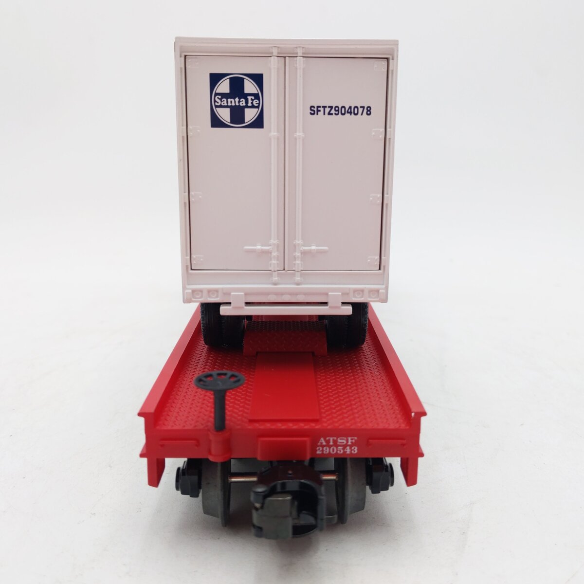 MTH 20-90013C AT&SF Flatcar w/Trailers EX/Box