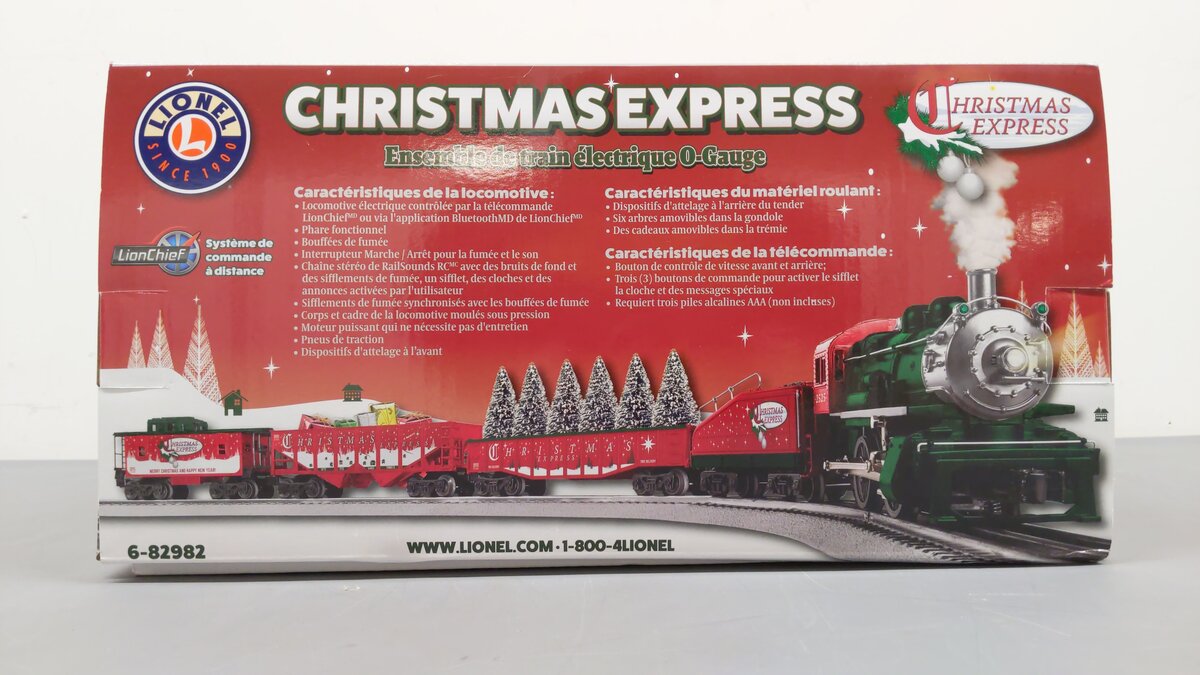 Lionel 6-82982 Christmas Express LionChief O Gauge Train Set with Bluetooth EX/Box