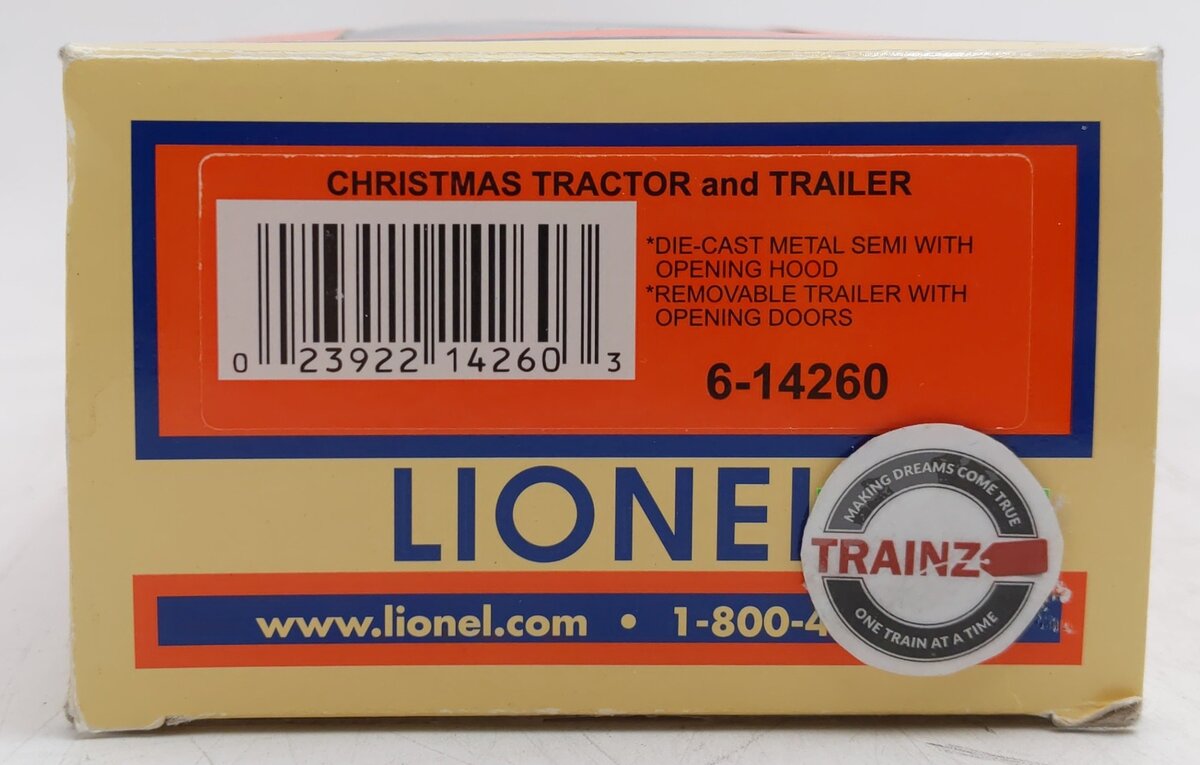Lionel 6-14260 O Gauge Christmas Tractor Trailer Truck LN/Box