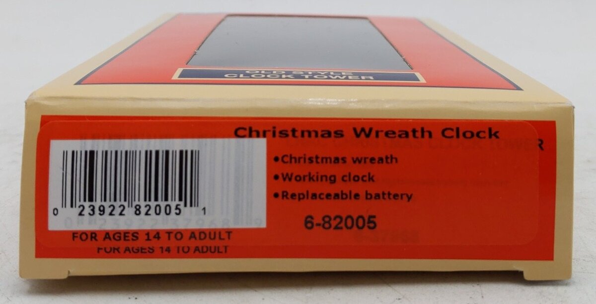 Lionel 6-82005 O Scale Christmas Wreath Old Style Clock Tower LN/Box
