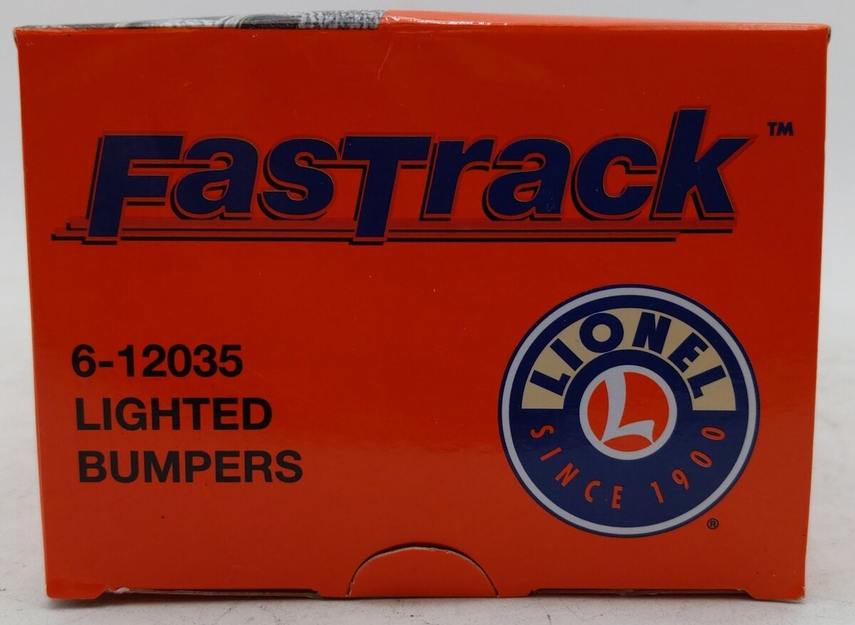 Lionel 6-12035 O Gauge FasTrack Lighted Bumpers (Pack of 2) EX/Box