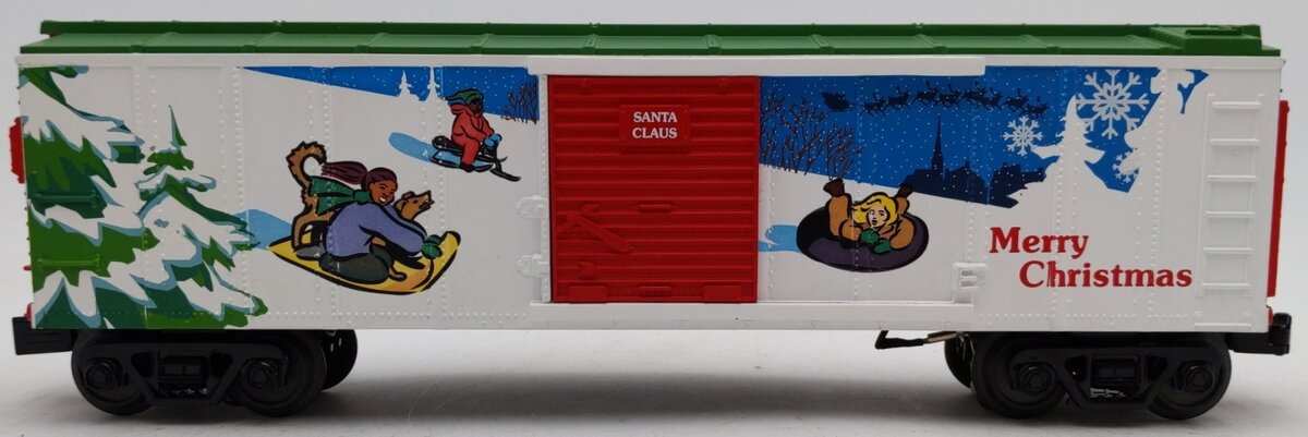 MTH 30-79261 Christmas Operating Box Car w/Signal Man EX/Box