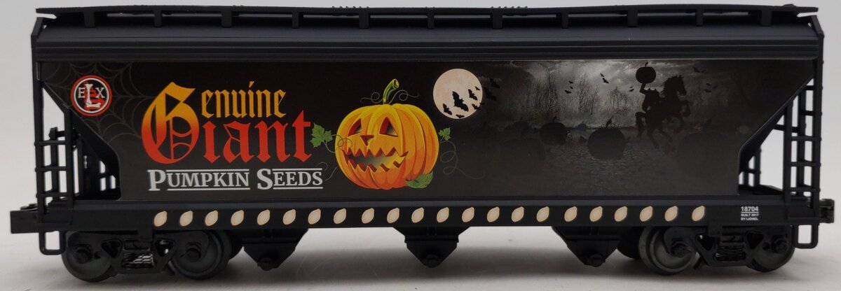 Lionel 318704 O Scale HALLOWEEN ELX 3-Bay Hopper #18704 EX/Box