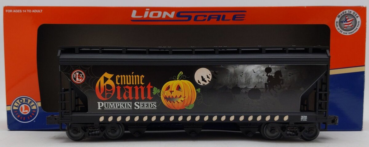 Lionel 318704 O Scale HALLOWEEN ELX 3-Bay Hopper #18704 EX/Box