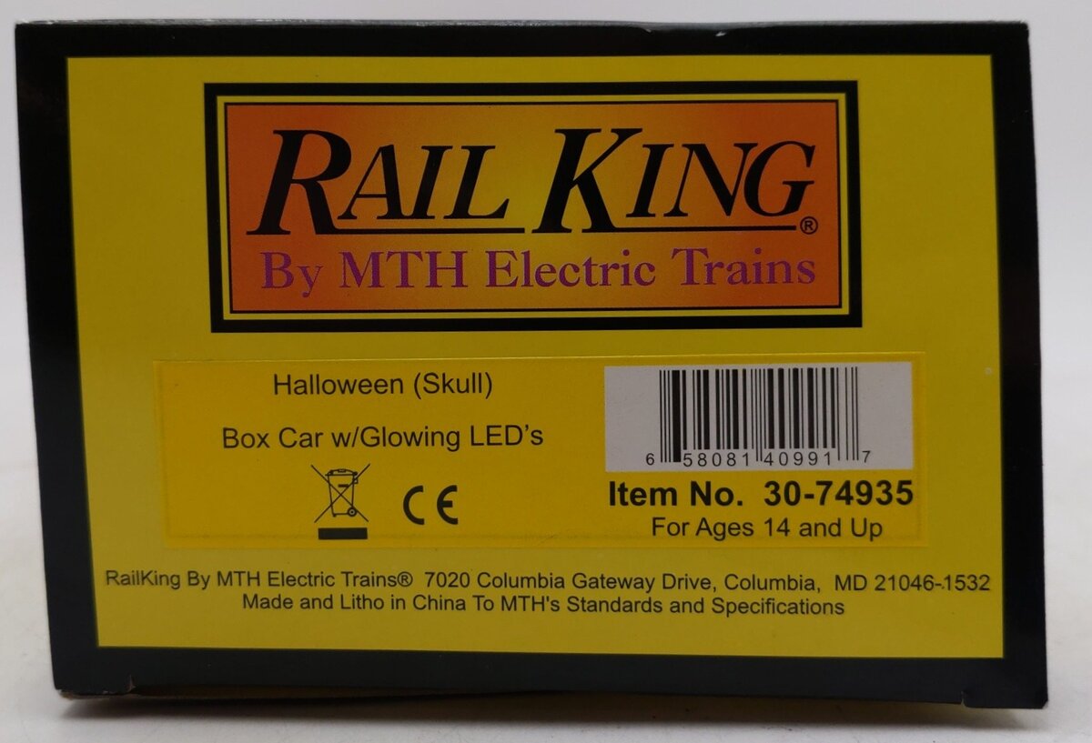 MTH 30-74935 O Halloween Box Car with Glowing LEDs