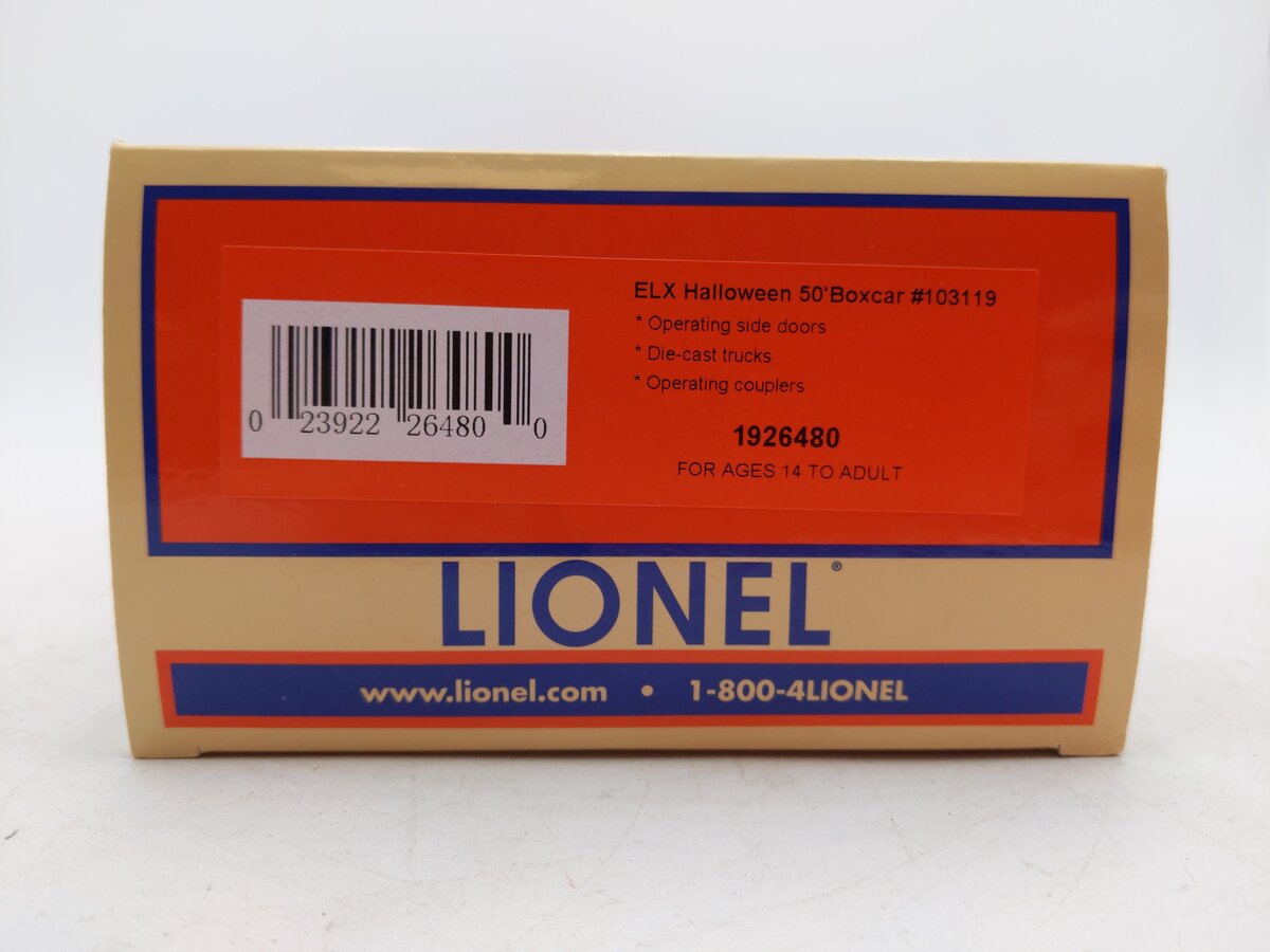 Lionel 1926480 O Gauge ELX Halloween 50' Double Door Boxcar #103119 EX/Box