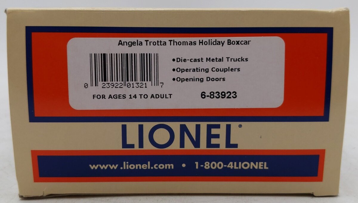 Lionel 6-83923 O Gauge Angela Trotta Thomas Santa's Cookies Boxcar EX/Box