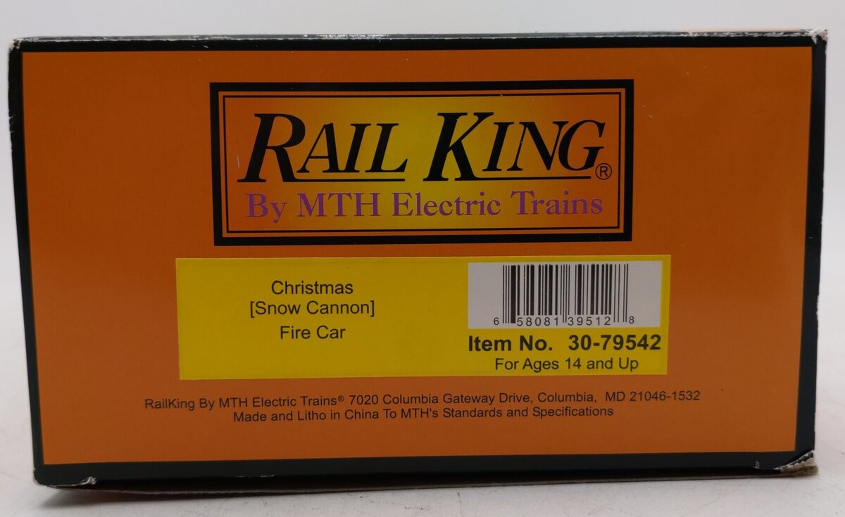MTH 30-79542 O Christmas (Snow Cannon) Fire Car #225