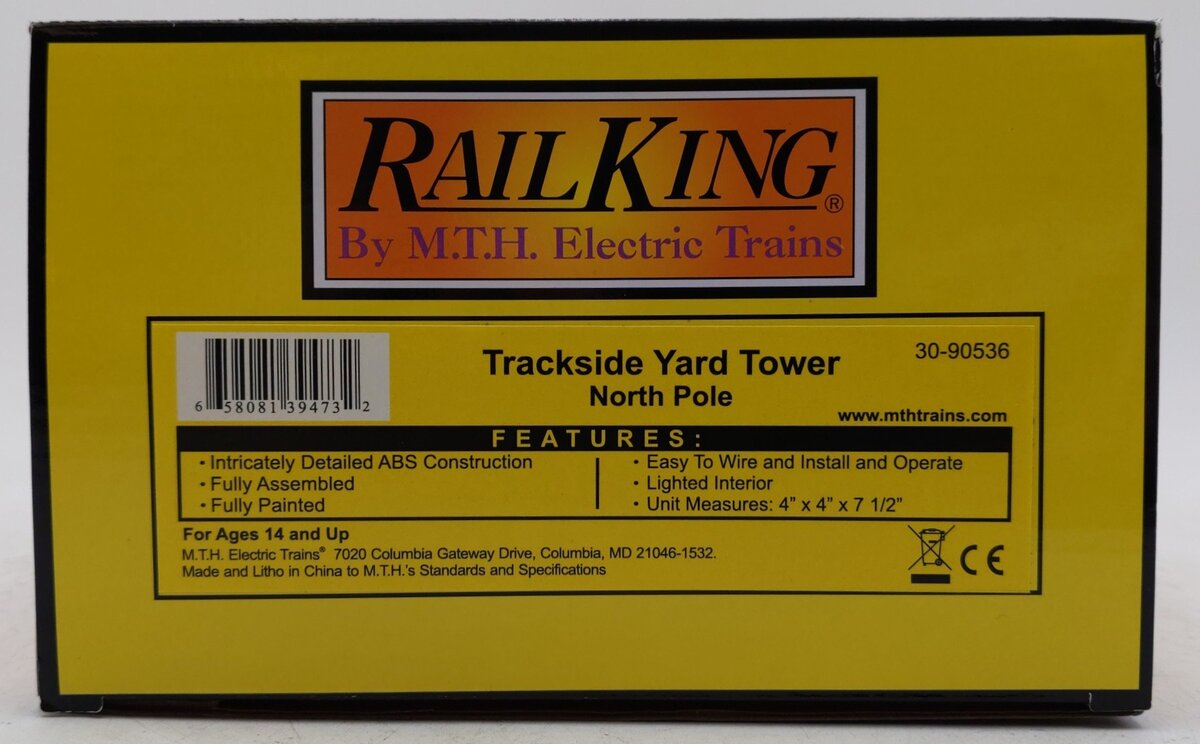 MTH 30-90536 O North Pole Trackside Yard Tower EX/Box