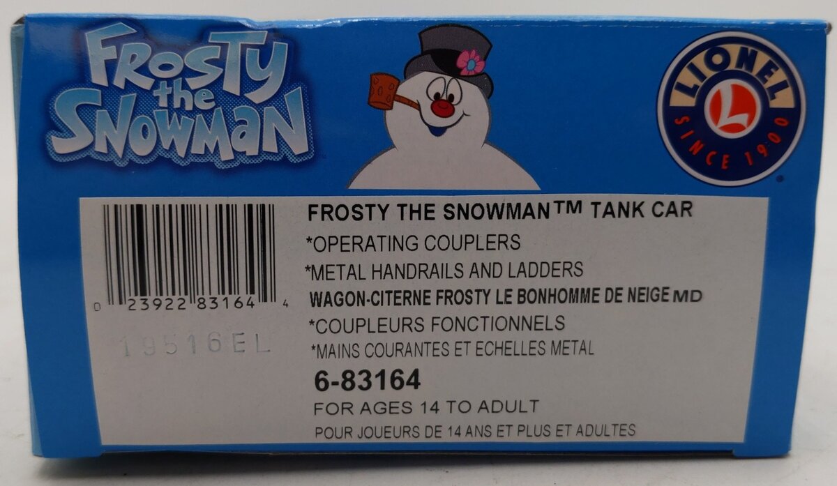 Lionel 6-83164 O Frosty Tank Car EX/Box