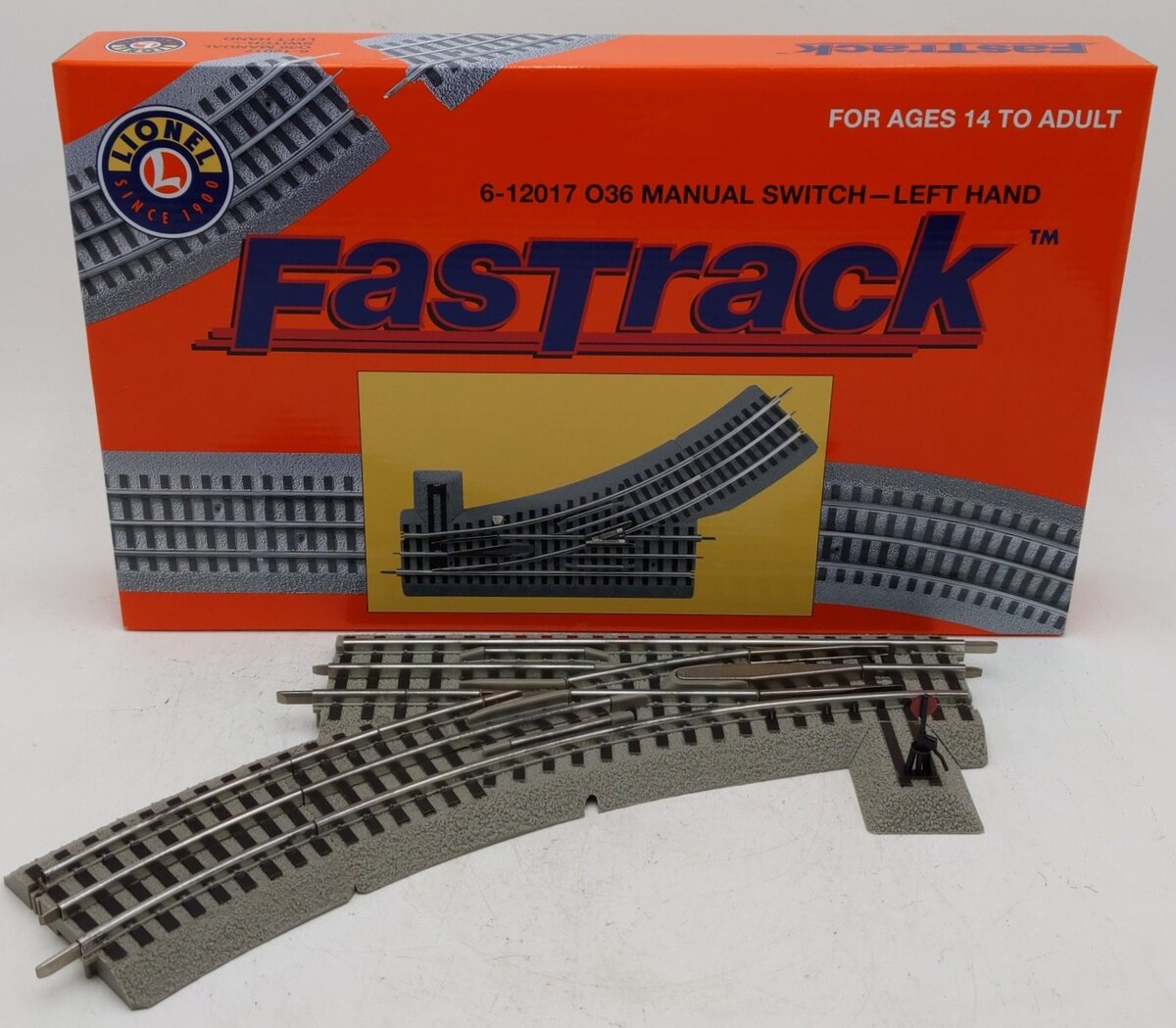 Lionel 6-12017 O-36 Left Hand Manual FasTrack Switch Turnout EX/Box