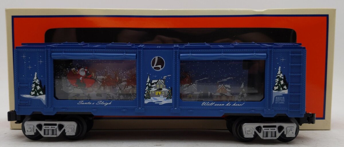 Lionel 6-83316 O Santa's Sleigh Aquarium Car VG/Box