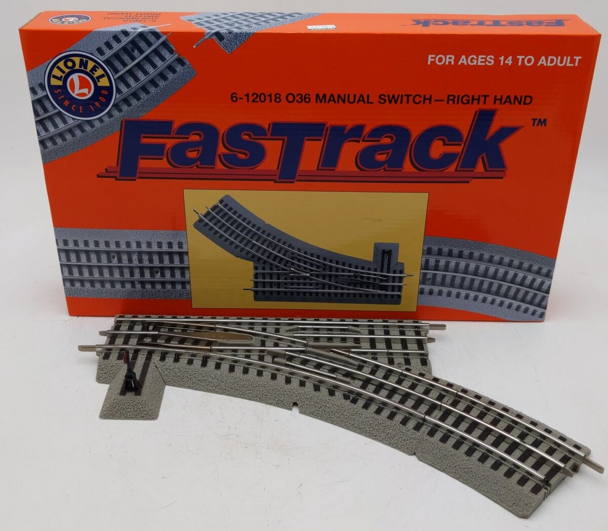 Lionel 6-12018 O-36 Right Hand Manual FasTrack Switch Turnout EX/Box