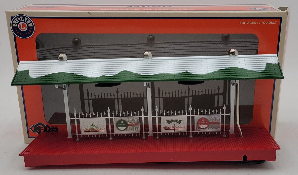 Lionel 1929070 O Winter Wonderland Plug-Expand-Play Station Platform LN/Box