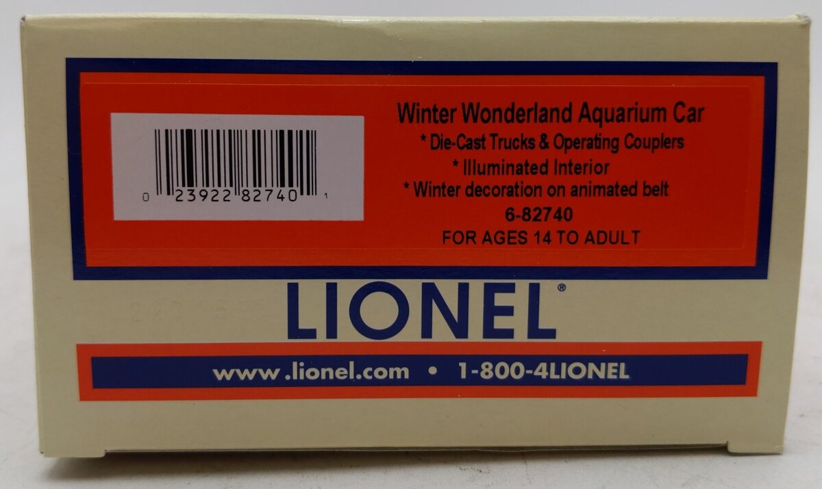 Lionel 6-82740 O Christmas Winter Wonderland Operating Aquarium Car EX/Box