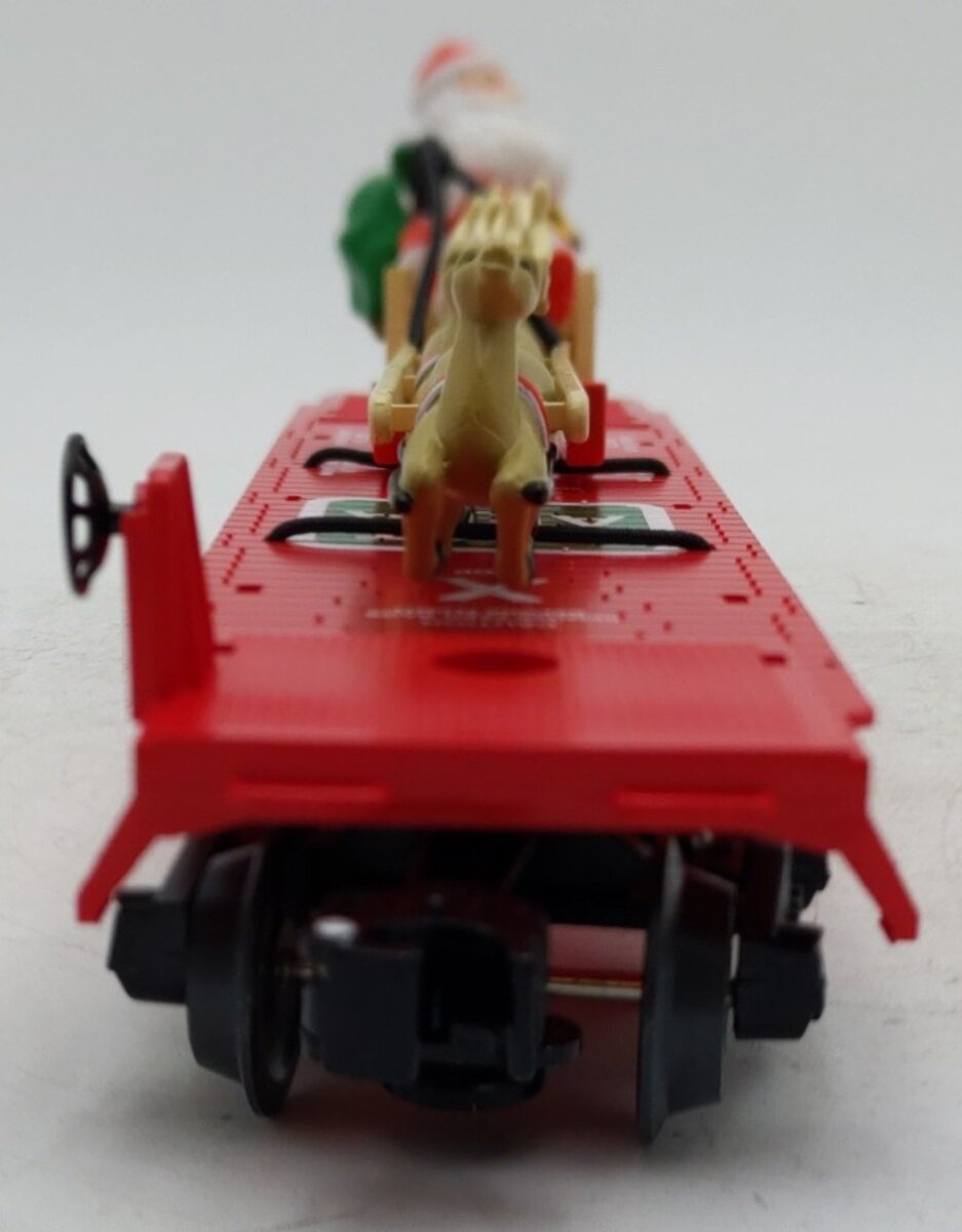 Lionel 1928460 O Santa's "Take Five" Mobile Deer Rest Shop Flat Car w/ Sleigh EX/Box