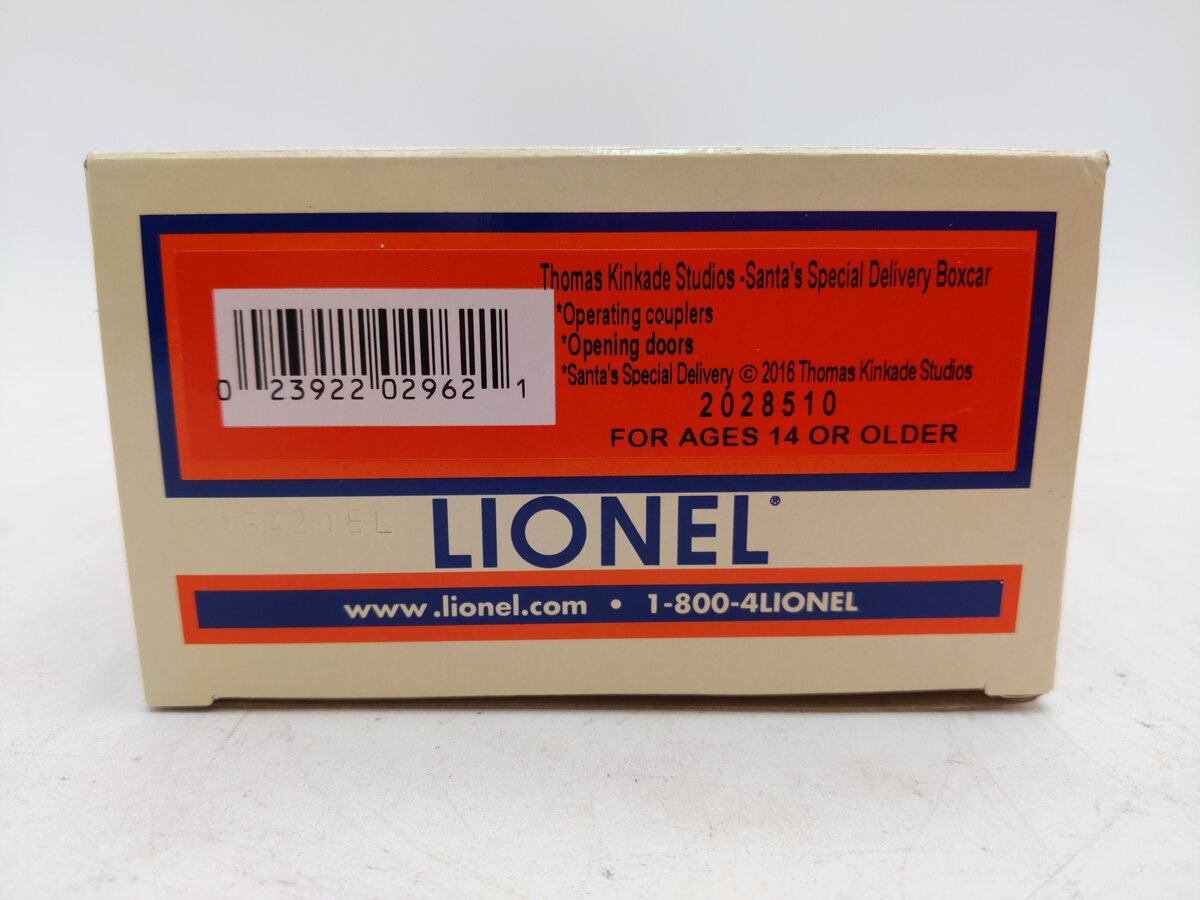 Lionel 2028510 O Gauge Thomas Kinkade Santa's Special Delivery Boxcar EX/Box