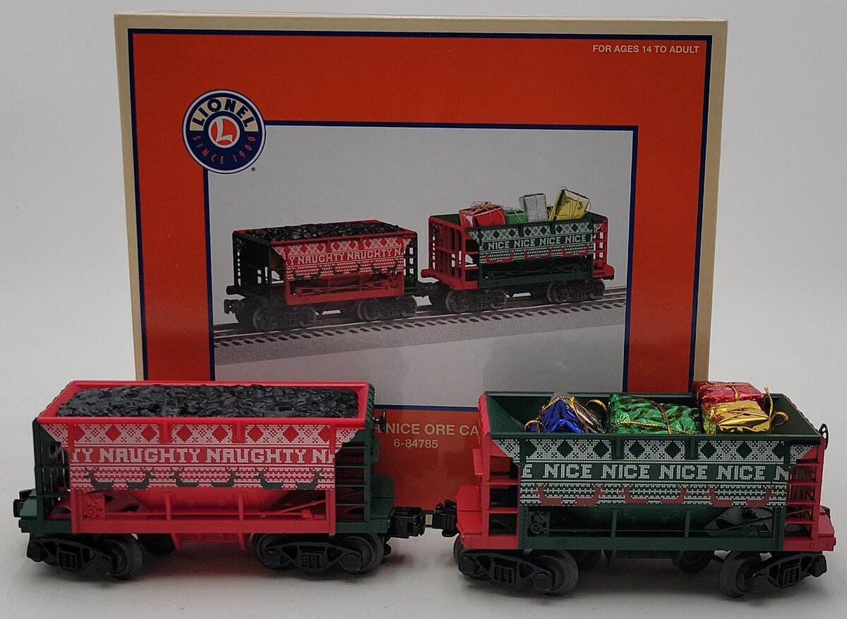 Lionel 6-84785 O Naughty or Nice Ore Car Pack (2) LN/Box