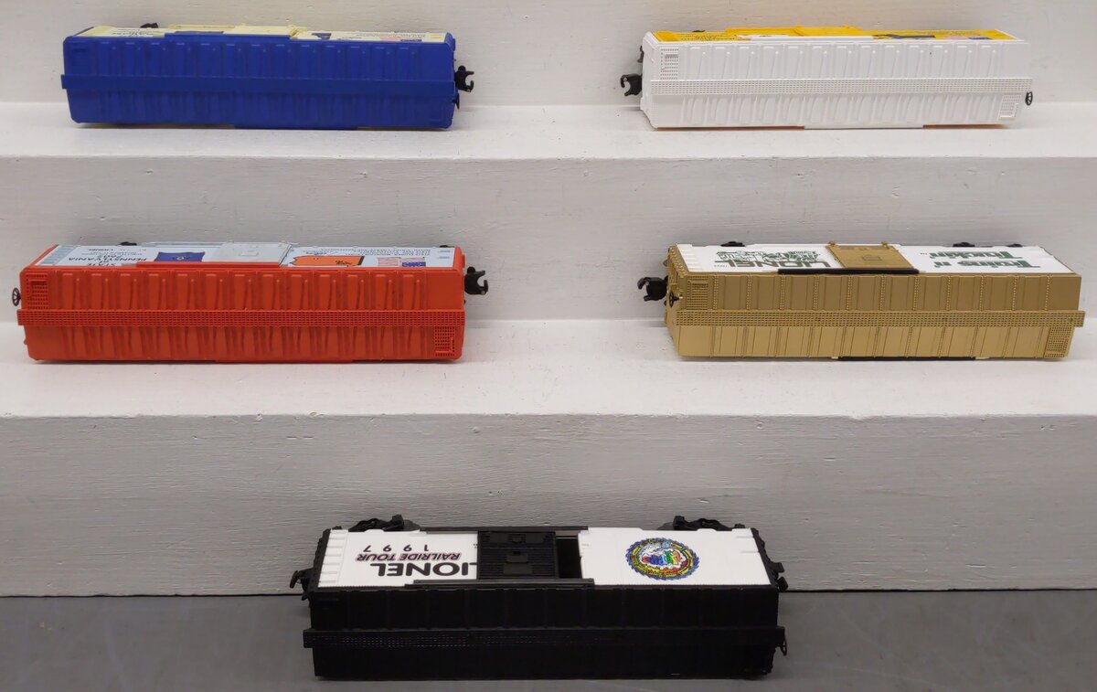 Lionel O Gauge Assorted Freight Cars #7606,7602,7601,7803,1997 [5] VG/Box
