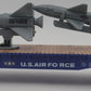 Menards 279-4490 O Gauge United States Air Force Flat Car w/ 2 Rockets #4180 EX
