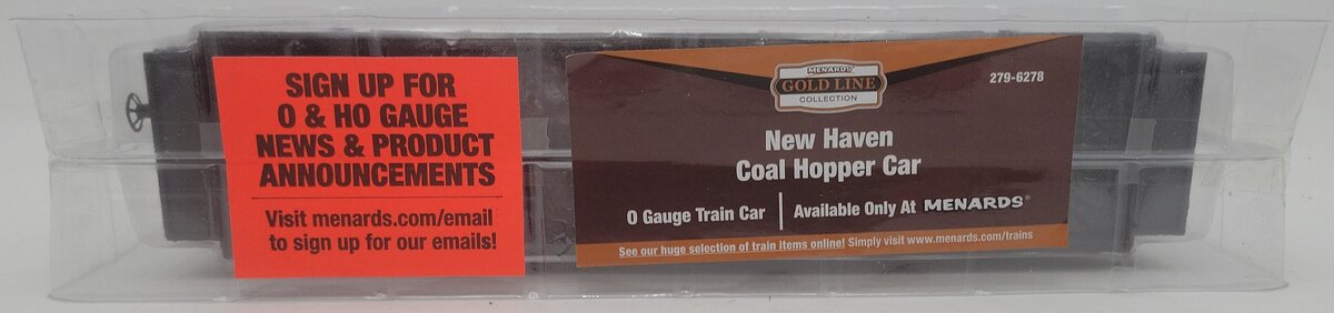 Menards 279-6278 O Gauge New Haven Coal Hopper Car #4378 LN