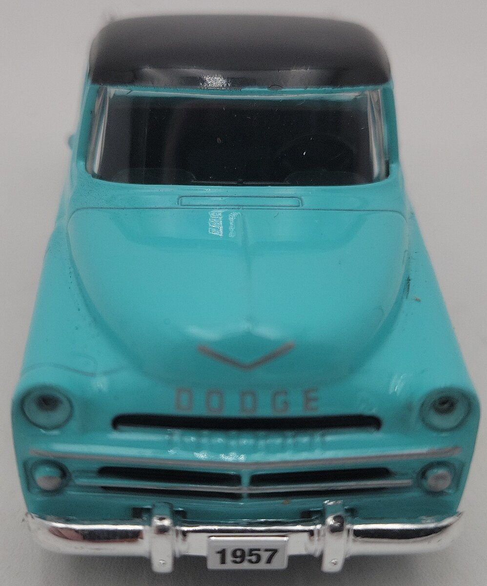 Menards 1:48 Die-Cast 1957 Dodge Sweptside Teal Pickup Truck EX/Box