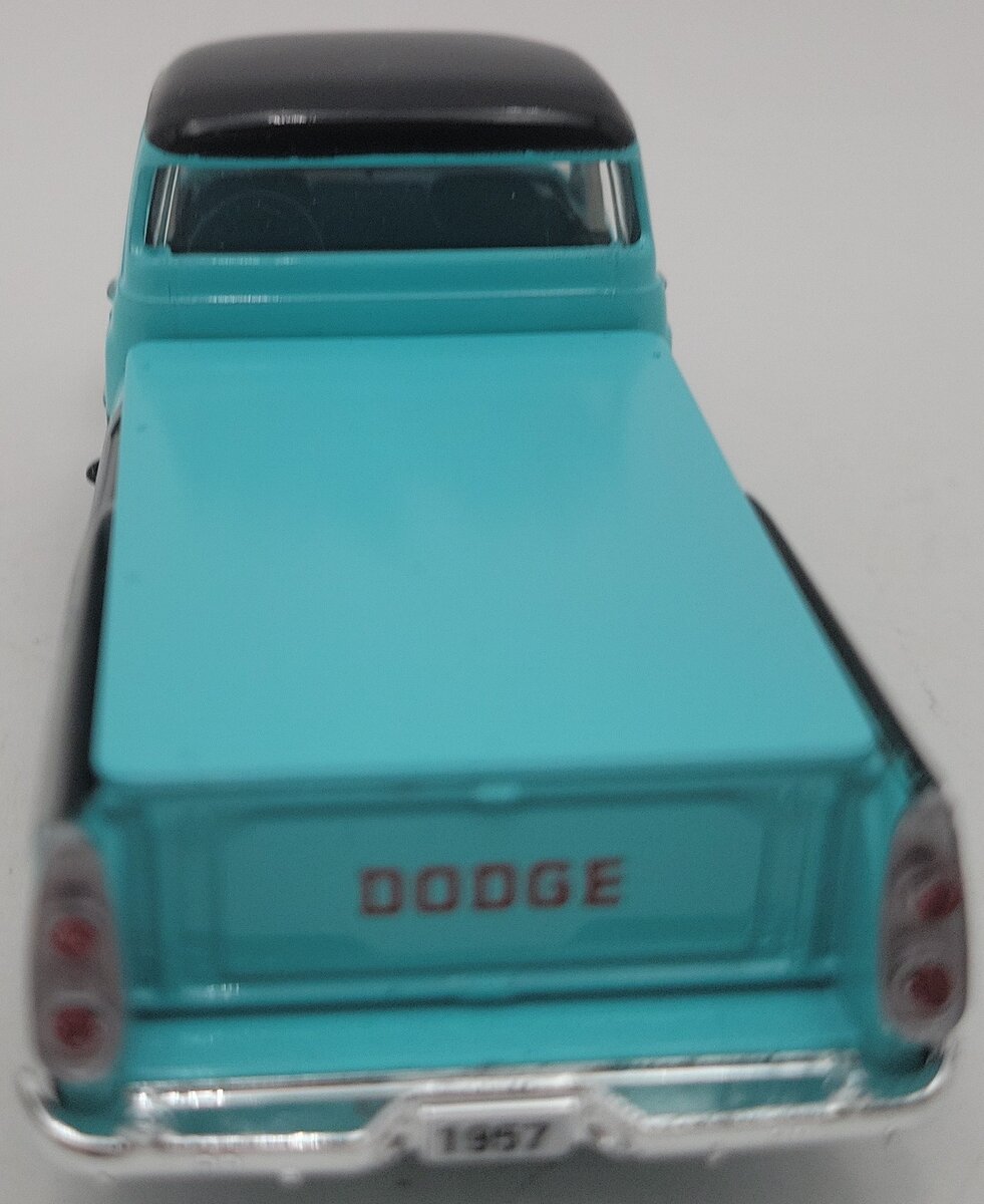 Menards 1:48 Die-Cast 1957 Dodge Sweptside Teal Pickup Truck EX/Box
