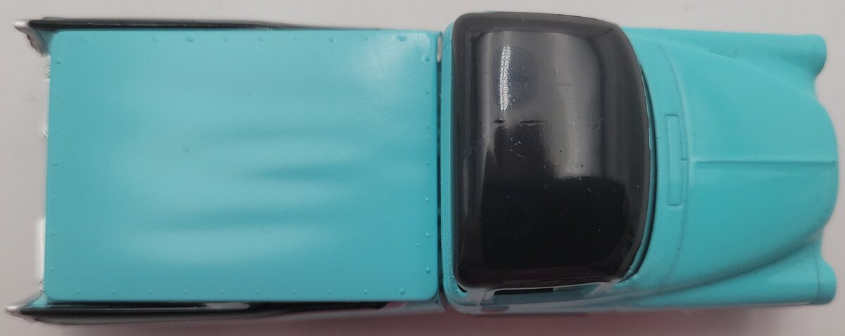 Menards 1:48 Die-Cast 1957 Dodge Sweptside Teal Pickup Truck EX/Box