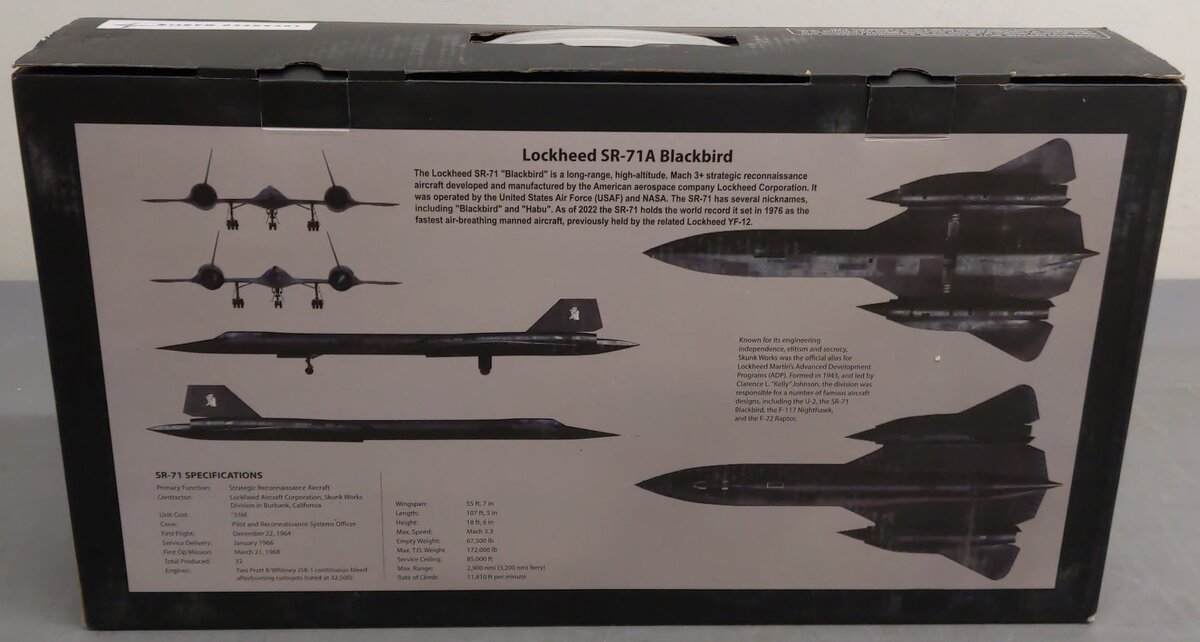Lockheed Martin SR-71A Blackbird Aircraft #17980 "United States Air Force" 1/72 LN/Box