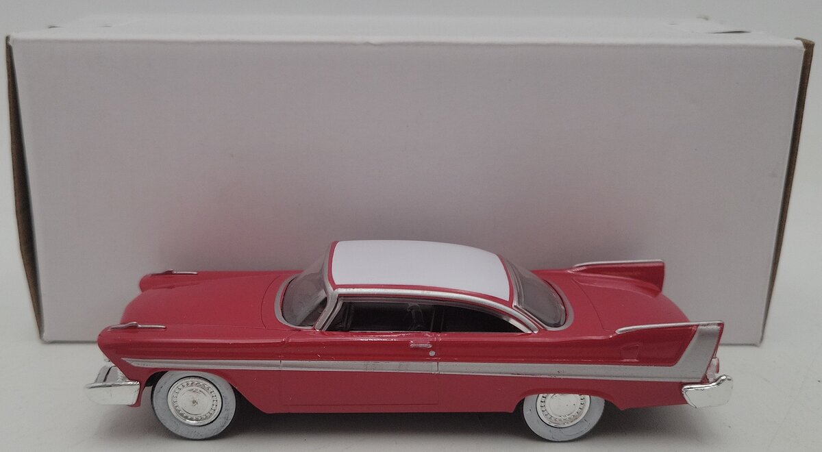 Menards 279-9234 1:48 Red & White Die-Cast 1958 Plymouth Fury Red Car EX/Box