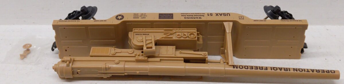 K-Line K662-8020 O Operation Iraqi Freedom US Army Cannon Mounted on Flat Car EX/Box