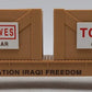 K-Line K691-8031 O Gauge Operation Iraqi Freedom Flatcar w/2 Top Secret Crates EX/Box