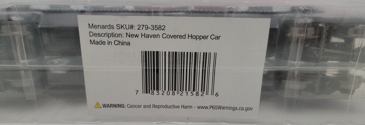 Menards 279-3582 O Gauge New Haven Covered Hopper Car #12898 LN