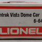 Lionel 6-6412 O Gauge Amtrak Vista Dome Passenger Car #6412 EX/Box