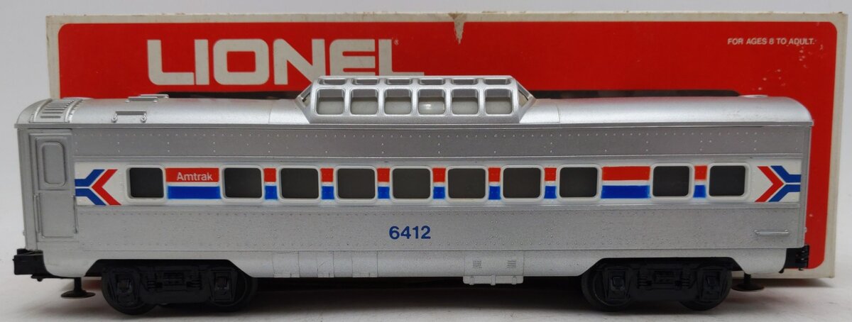 Lionel 6-6412 O Gauge Amtrak Vista Dome Passenger Car #6412 EX/Box
