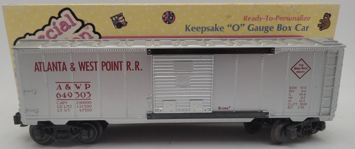 K-Line K-6428 O Gauge It's a Boy! Boxcar VG/Box