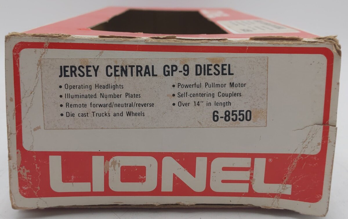 Lionel 6-8550 O Gauge Jersey Central GP-9 Diesel Locomotive #8550 VG/Box