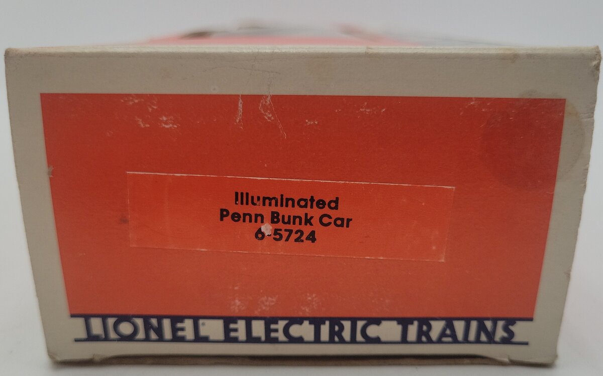 Lionel 6-5724 O Gauge Pennsylvania Illuminated Bunk Car #5724 EX/Box