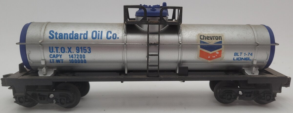 Lionel 6-9153 O Gauge Chevron Single Dome Tank Car VG/Box