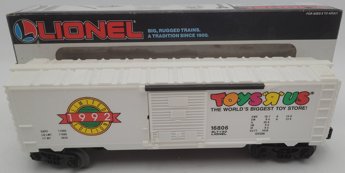 Lionel 6-16806 O Gauge Toys 'R' Us Boxcar EX/Box