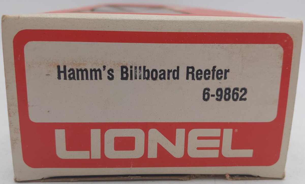 Lionel 6-9862 O Gauge Hamm's Beer Billboard Reefer Car VG/Box