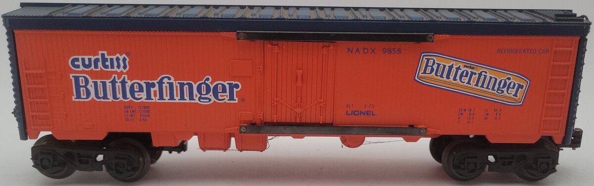 Lionel 6-9858 O Gauge Butterfinger Billboard Reefer Car VG/Box