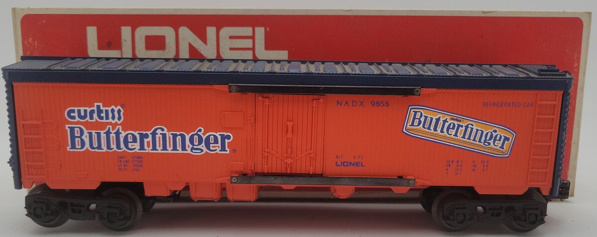Lionel 6-9858 O Gauge Butterfinger Billboard Reefer Car VG/Box