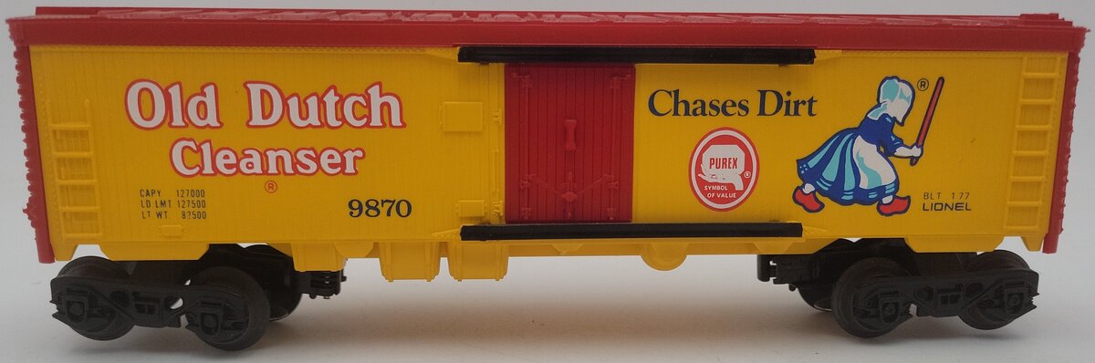 Lionel 6-9870 O Gauge Old Dutch Cleanser Billboard Reefer Car EX/Box