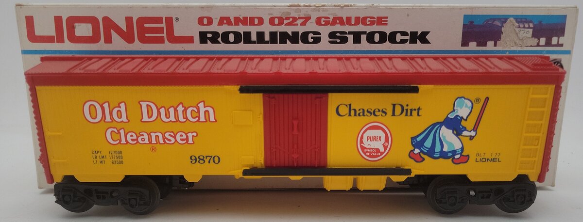 Lionel 6-9870 O Gauge Old Dutch Cleanser Billboard Reefer Car EX/Box
