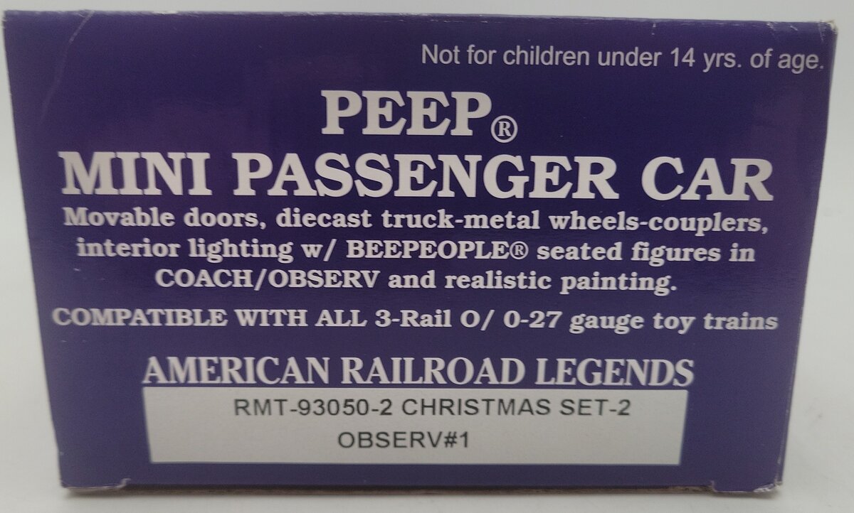 RMT 93050-2 O Gauge PEEP Mini Christmas Observation Car LN/Box